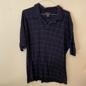 Polo shirt.  Checkered blue/white.